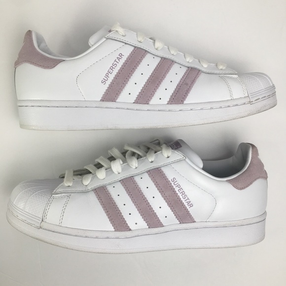 SOLD! Adidas Originals Superstar Low Sneakers White Pink Women’s 9 EE7400 - Picture 2 of 15